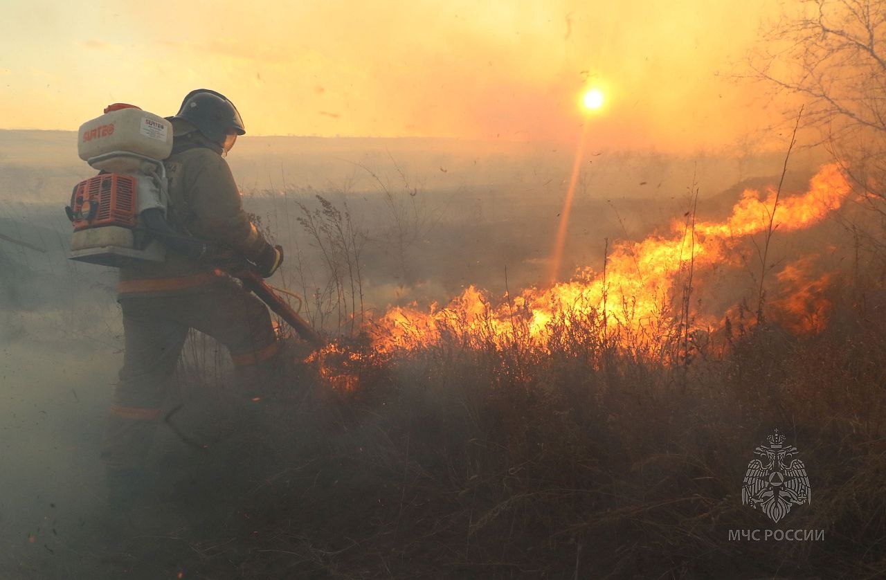 В последний день марта в Хакасии зафиксирован резкий всплеск ландшафтных пожаров