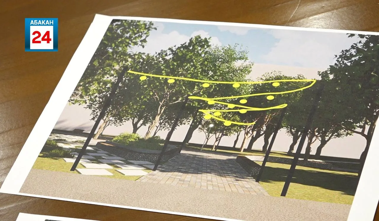 В будущий абаканский Сквер предпринимателей завезли детали для габионов и приступили к их монтажу, натянули тросы для «звёздного неба» - его прокладку завершат на этой неделе