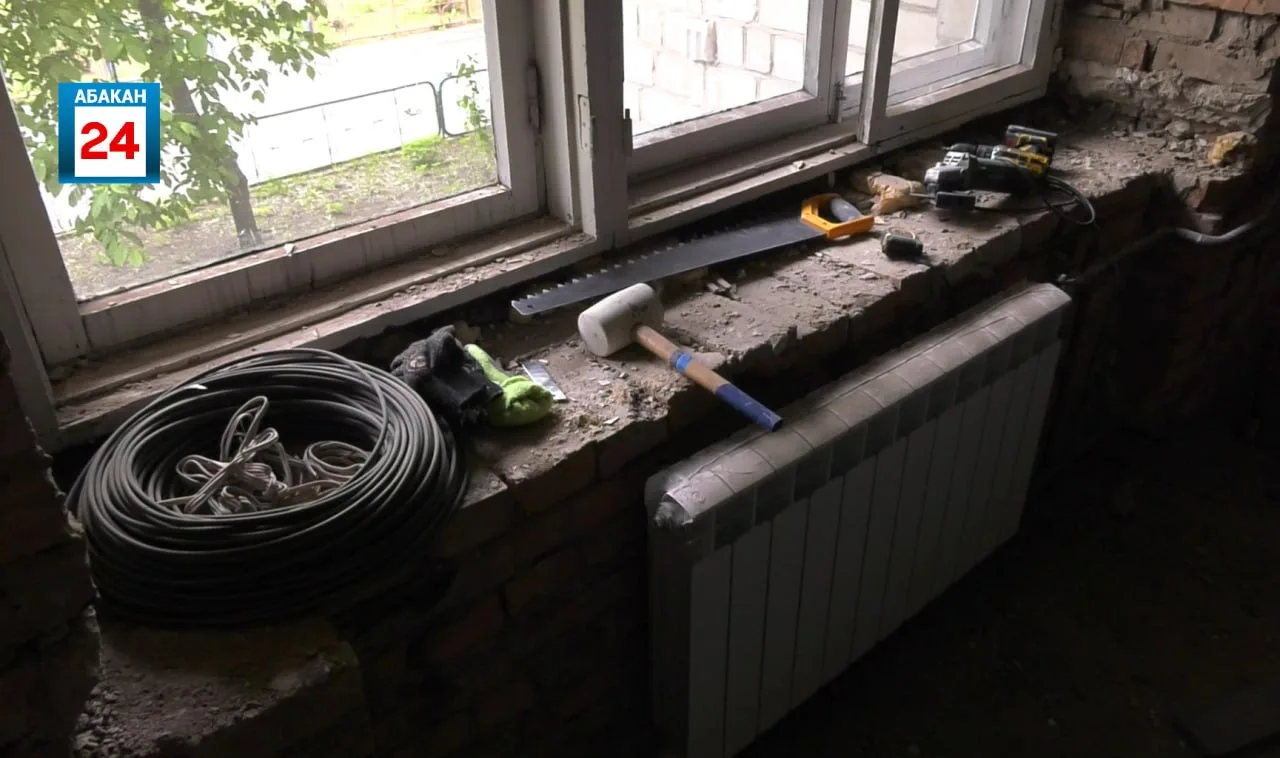 Демонтажные работы в абаканской библиотеке №12 закончены, кроме того смонтировано отопление