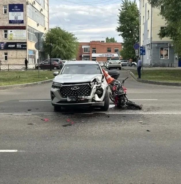 Очередное ДТП с мотоциклом в Абакане