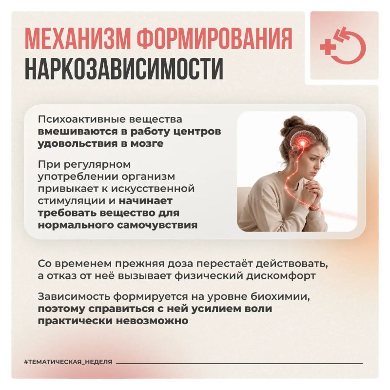 Наркотические вещества изменяют работу мозга и формируют зависимость, которая требует профессиональной помощи и поддержки близких Наркотические вещества изменяют работу мозга и формируют зависимость, которая требует профессиональной помощи и поддержки близких