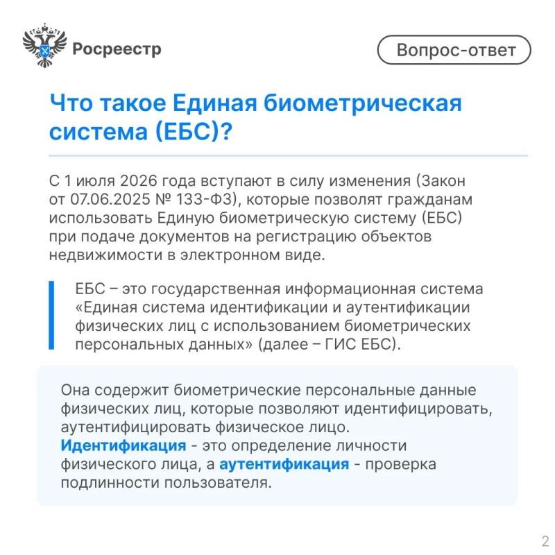 Друзья, уже сегодня, 1 июля, вступают в силу изменения (Закон от 07.06.2025 № 133-ФЗ), которые позволят гражданам использовать биометрию при подаче документов на регистрацию недвижимости в электронном виде Друзья, уже сегодня, 1 июля, вступают в силу изменения (Закон от 07.06.2025 № 133-ФЗ), которые позволят гражданам использовать биометрию при подаче документов на регистрацию недвижимости в электронном виде
