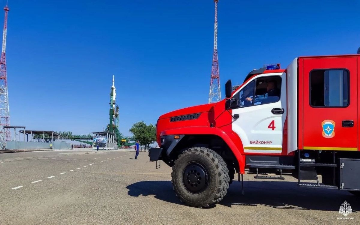 МЧС России обеспечило пожарную безопасность запуска ракеты «Союз-2.1а» с космодрома Байконур МЧС России обеспечило пожарную безопасность запуска ракеты «Союз-2.1а» с космодрома Байконур