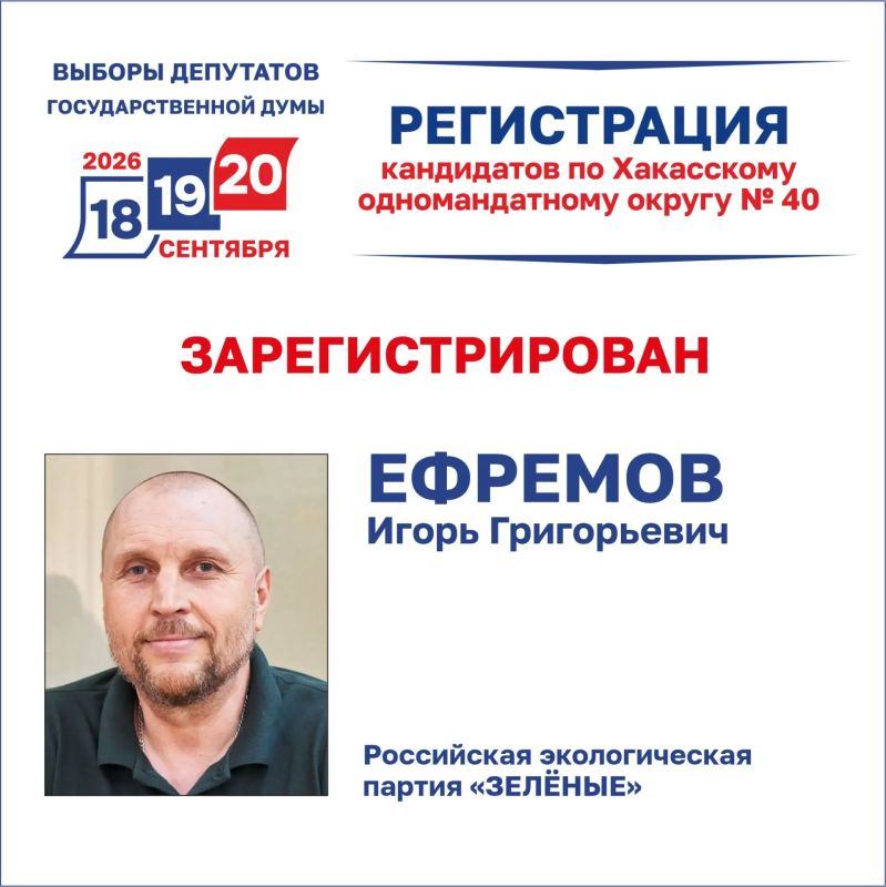 Выборы в Госдуму: в Хакасии зарегистрированы ещё 3 кандидата Выборы в Госдуму: в Хакасии зарегистрированы ещё 3 кандидата