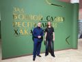 Ветеран СВО и его крестный сын посетили Зал боевой славы в Национальном музее Хакасии